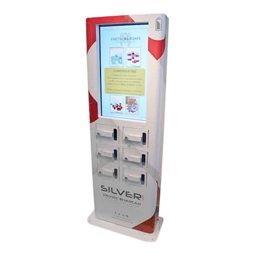 silver kiosk charging station